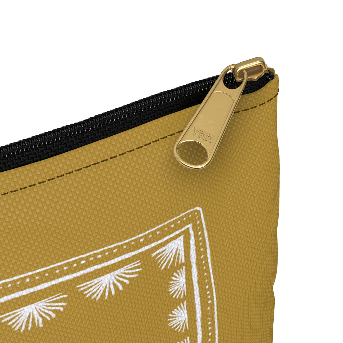 Toile Tropicale in Gold Accessory Pouch