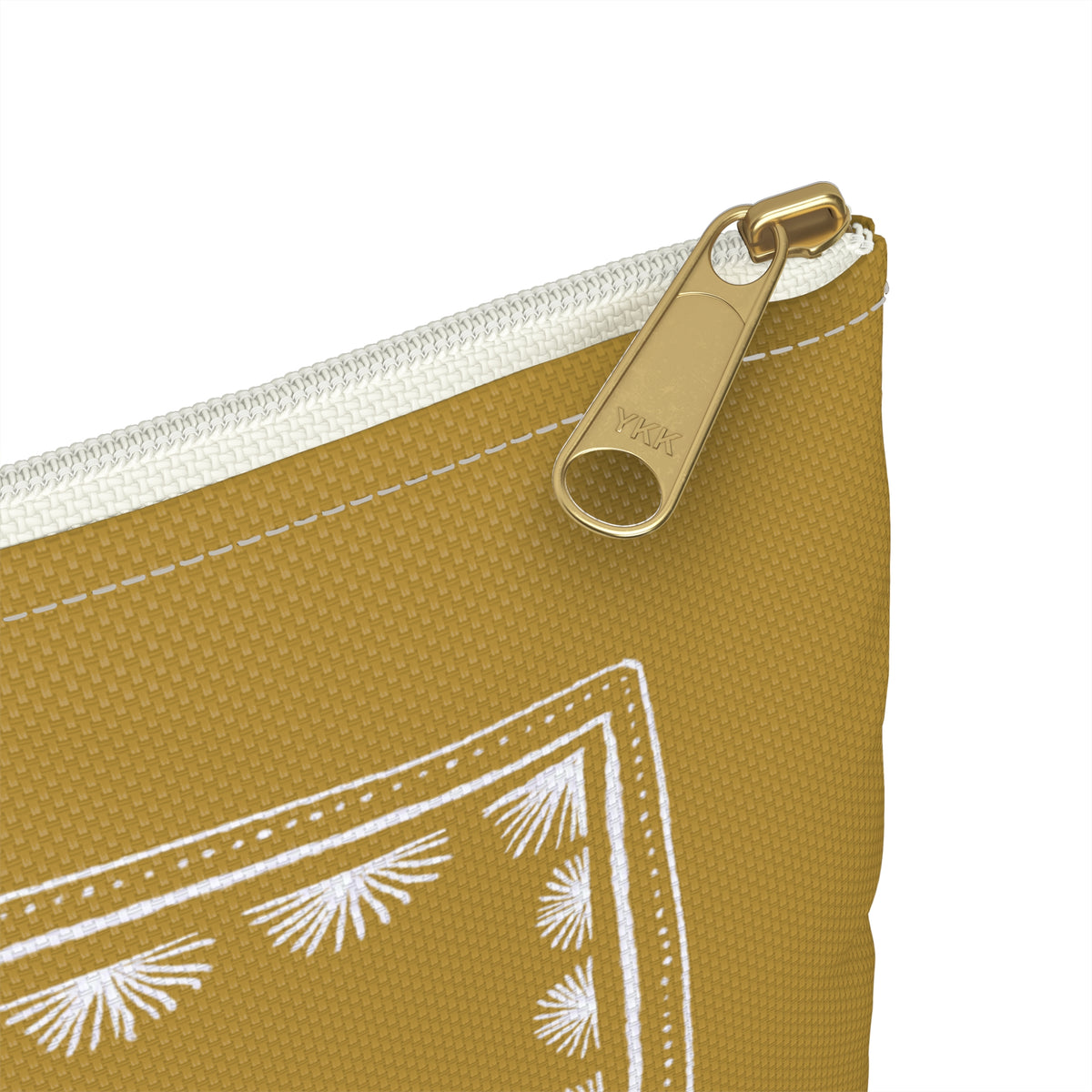 Toile Tropicale in Gold Accessory Pouch