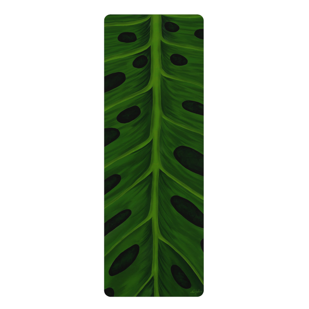 Veins & Voids Rubber Yoga Mat — Non-Slip Tropical Fitness Mat