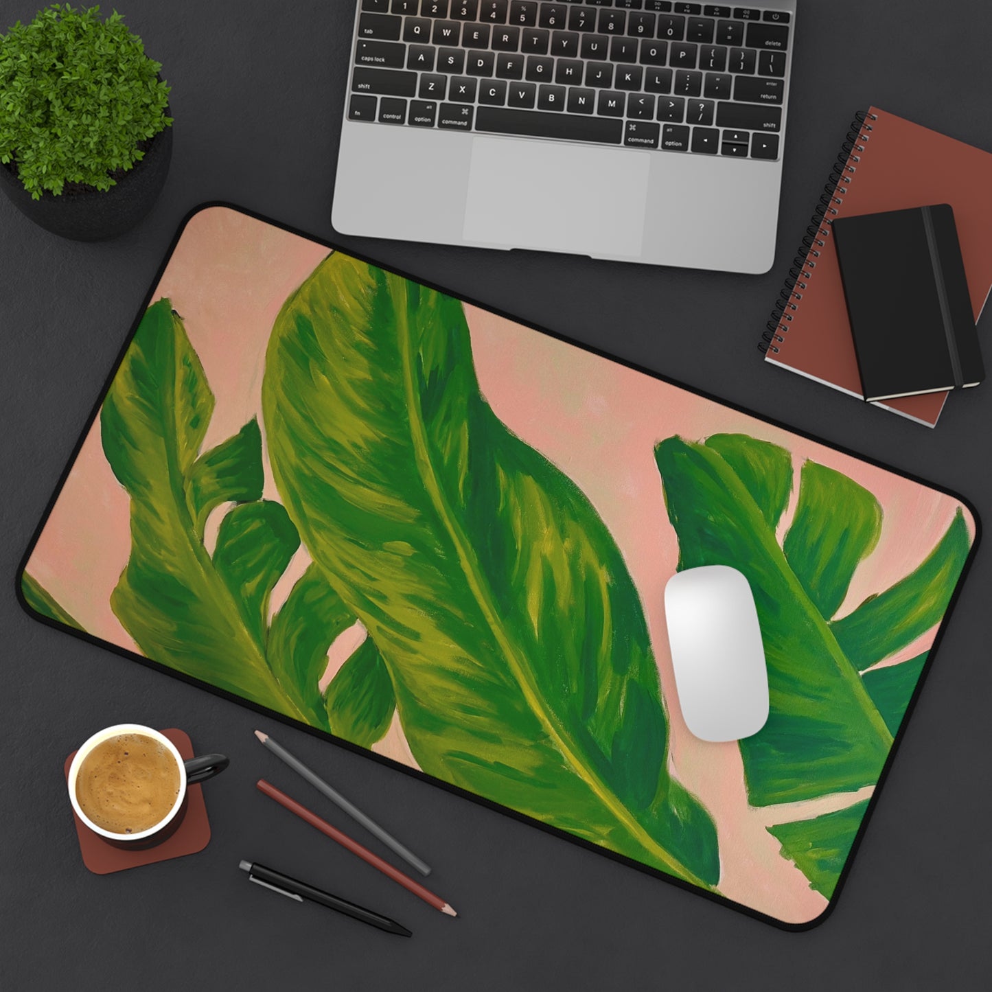 Sun-Kissed Leaves Desk Mat