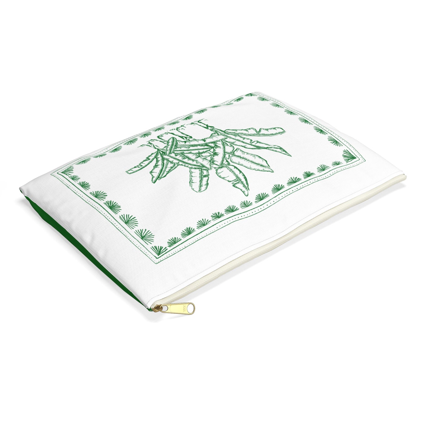 Toile Tropicale in Green Accessory Pouch