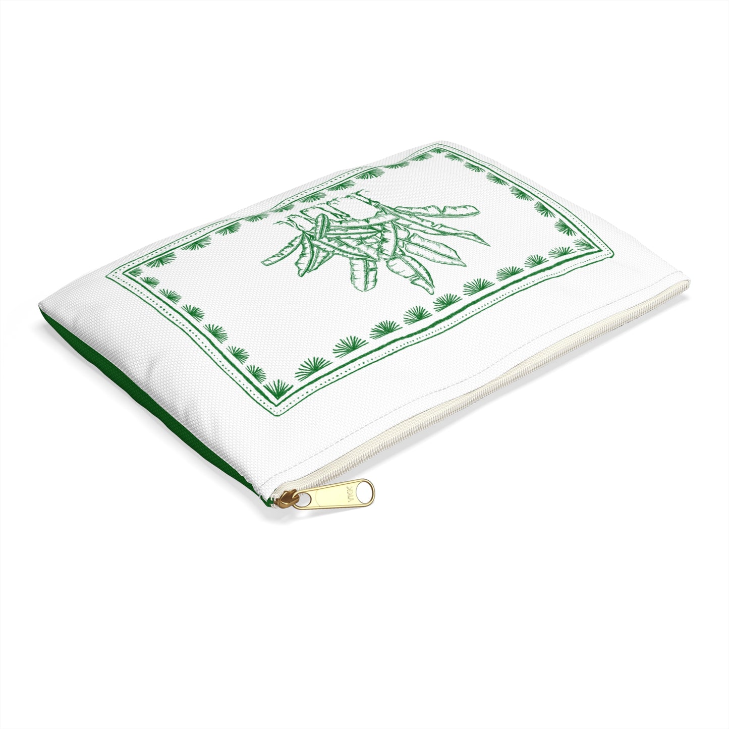 Toile Tropicale in Green Accessory Pouch