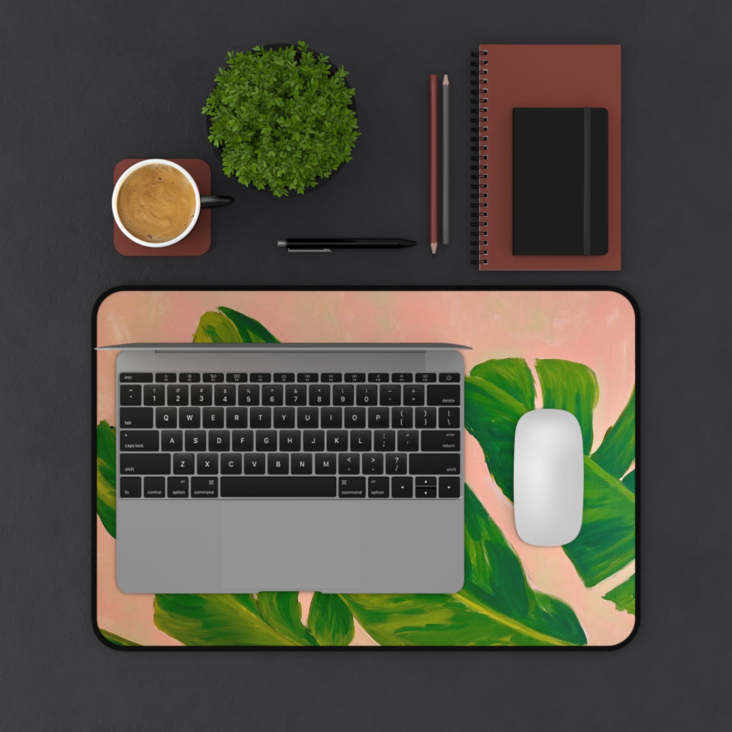 Sun-Kissed Leaves Desk Mat