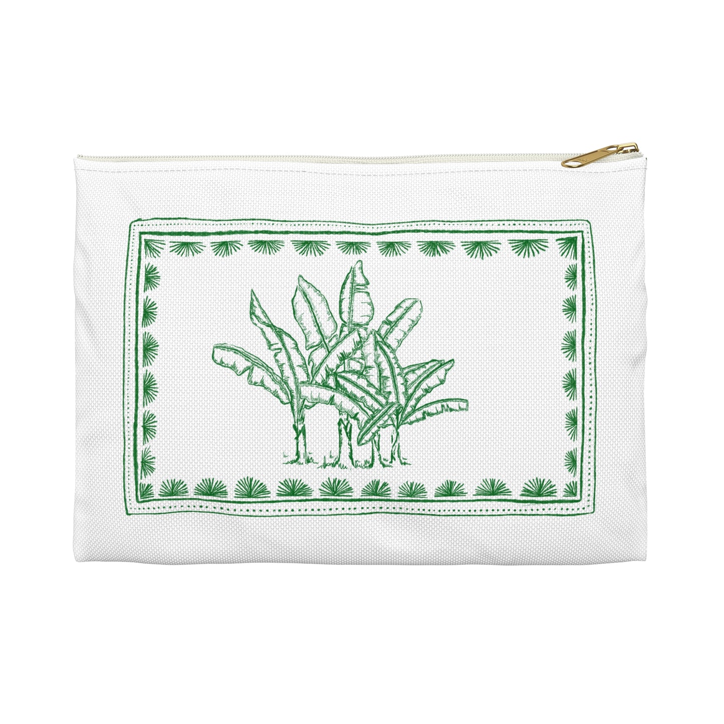 Toile Tropicale in Green Accessory Pouch