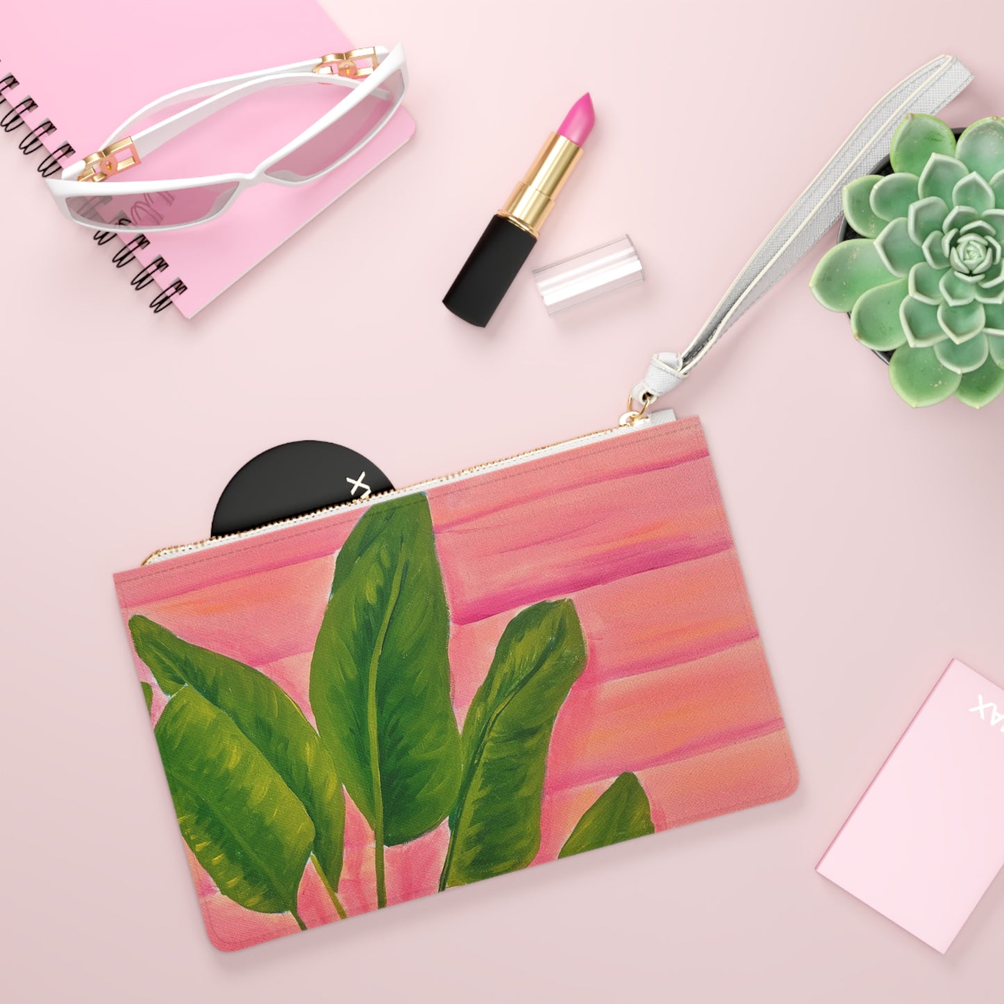 Pink Cottage Clutch Bag