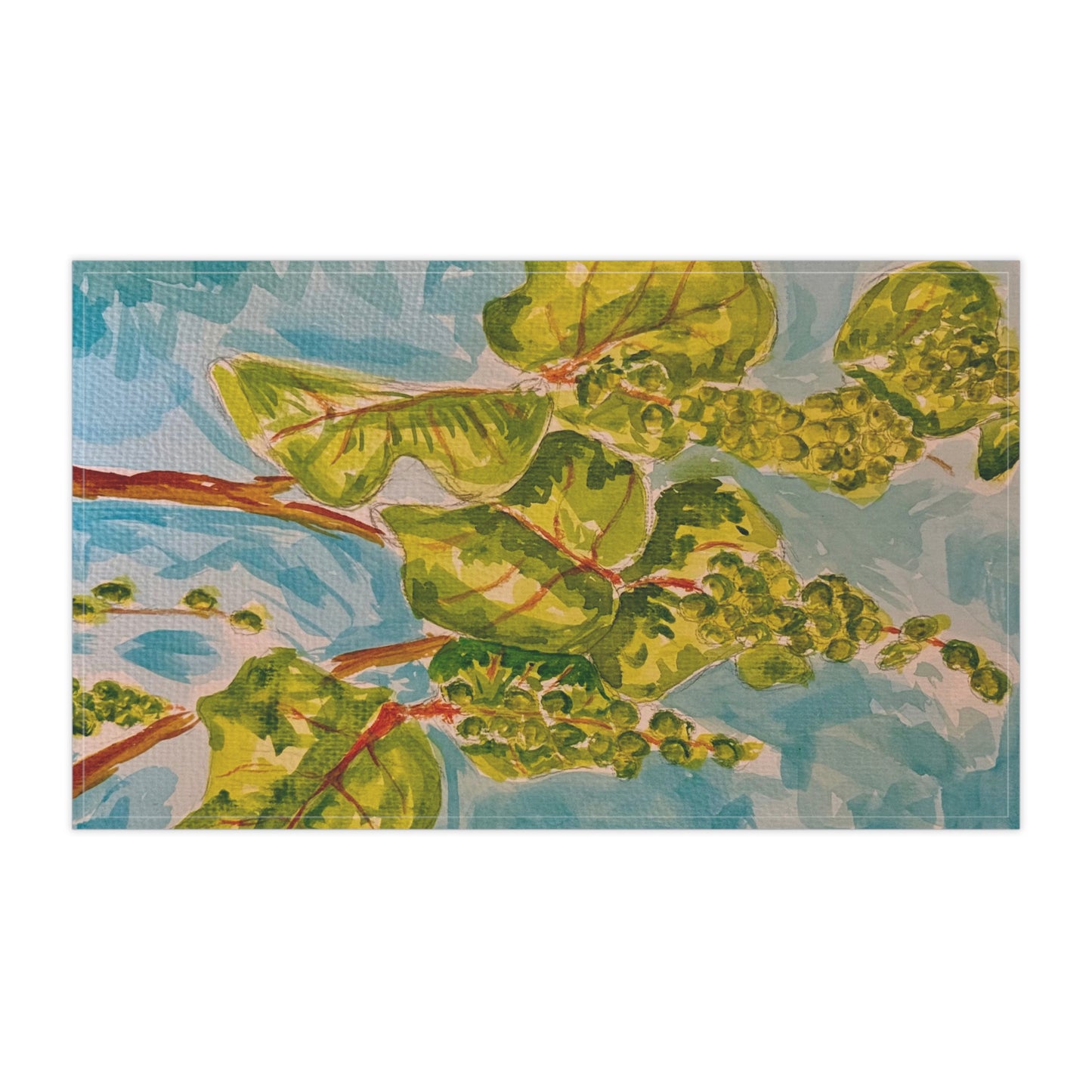Watercolor Seagrape Tea Towels