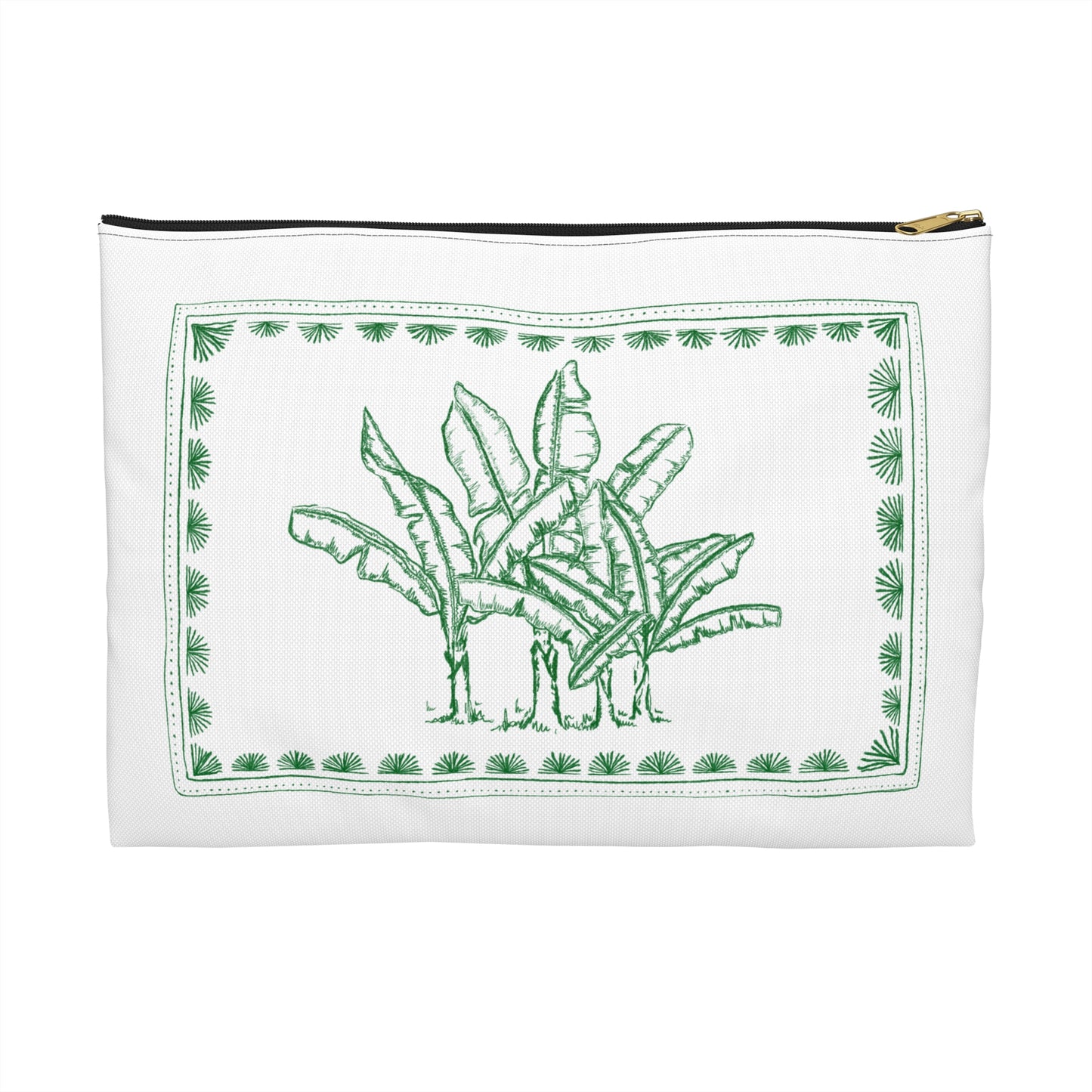Toile Tropicale in Green Accessory Pouch