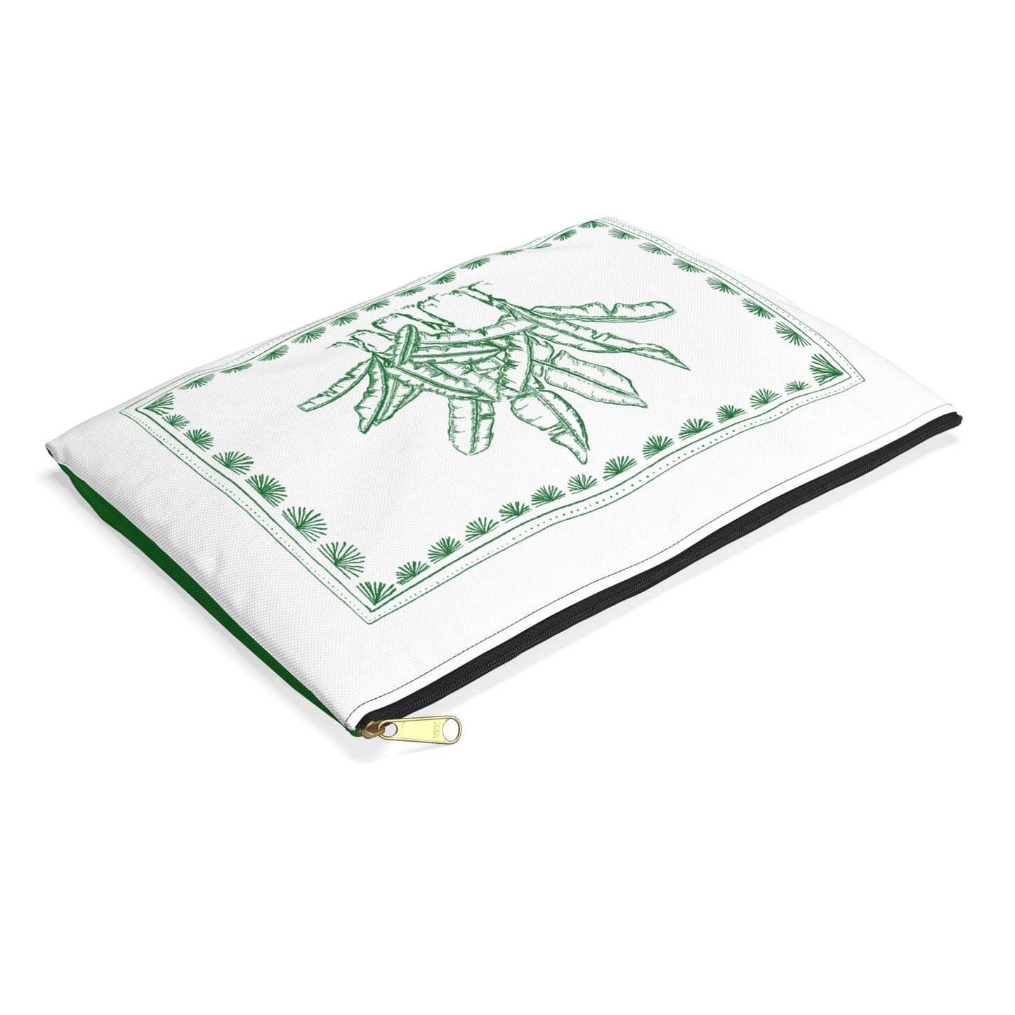 Toile Tropicale in Green Accessory Pouch