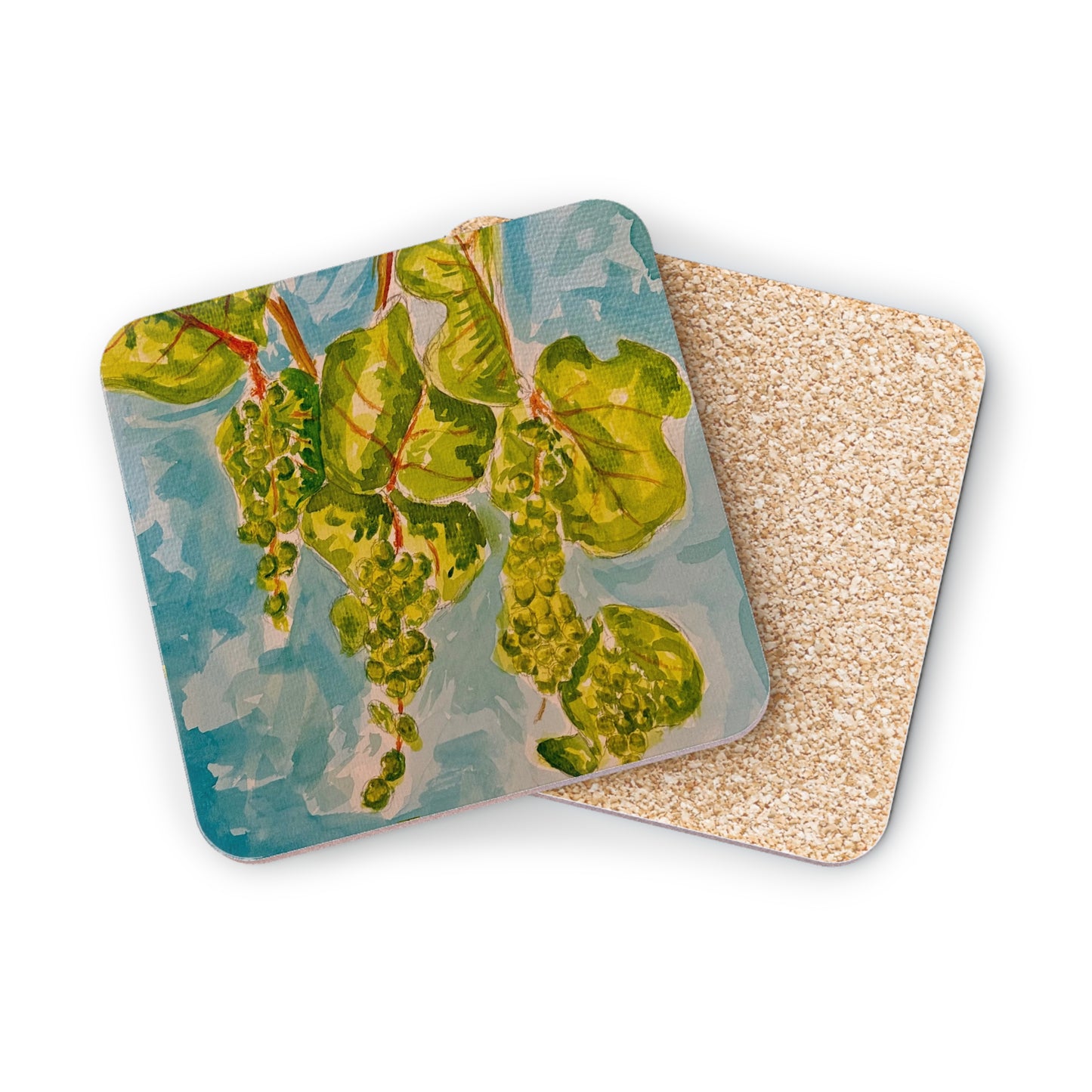 Watercolor Seagrape Coasters