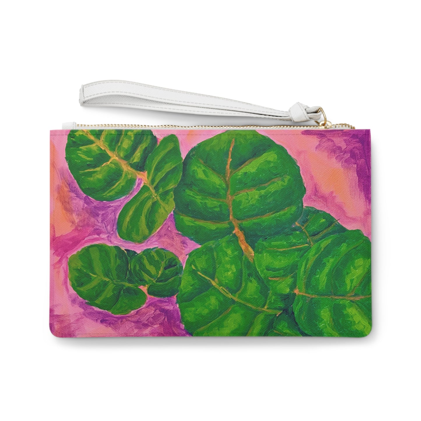 Sunset Seagrape Print Clutch Bag