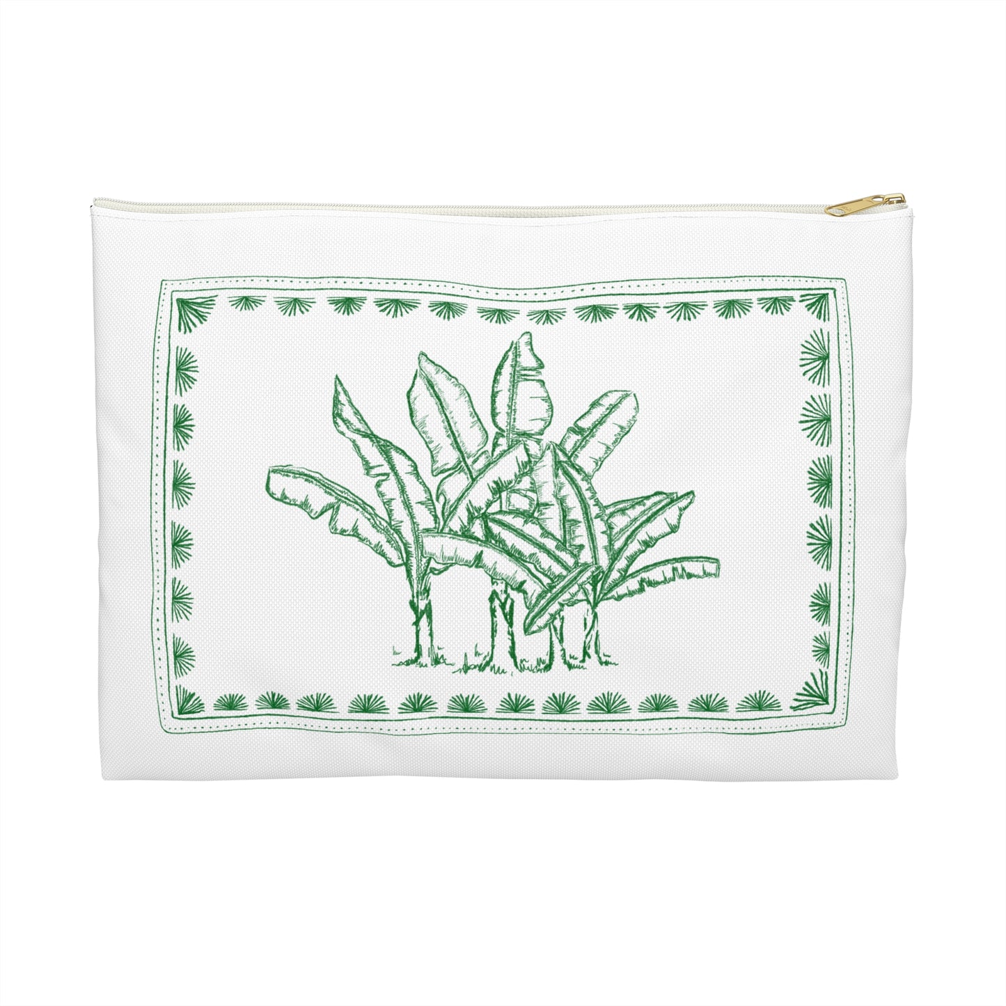 Toile Tropicale in Green Accessory Pouch
