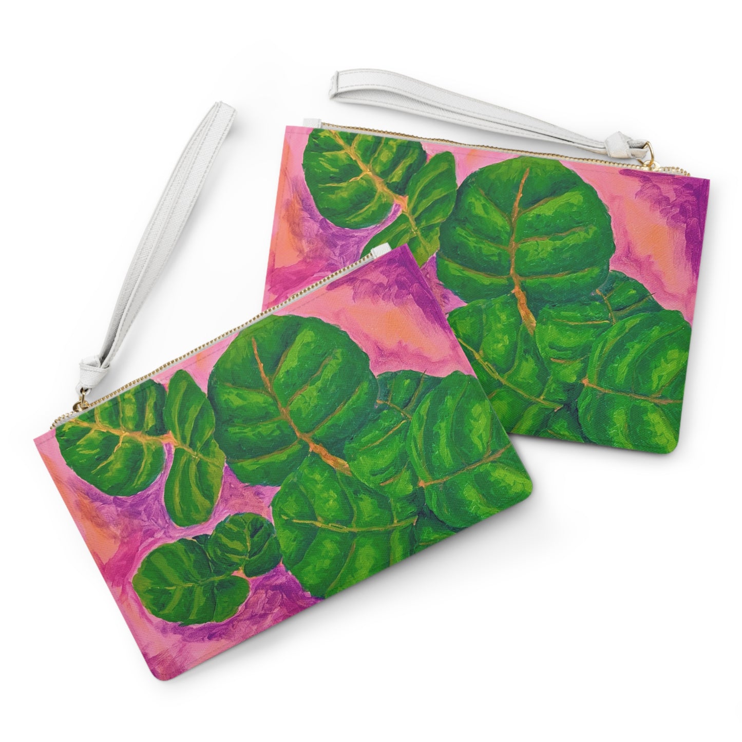 Sunset Seagrape Print Clutch Bag