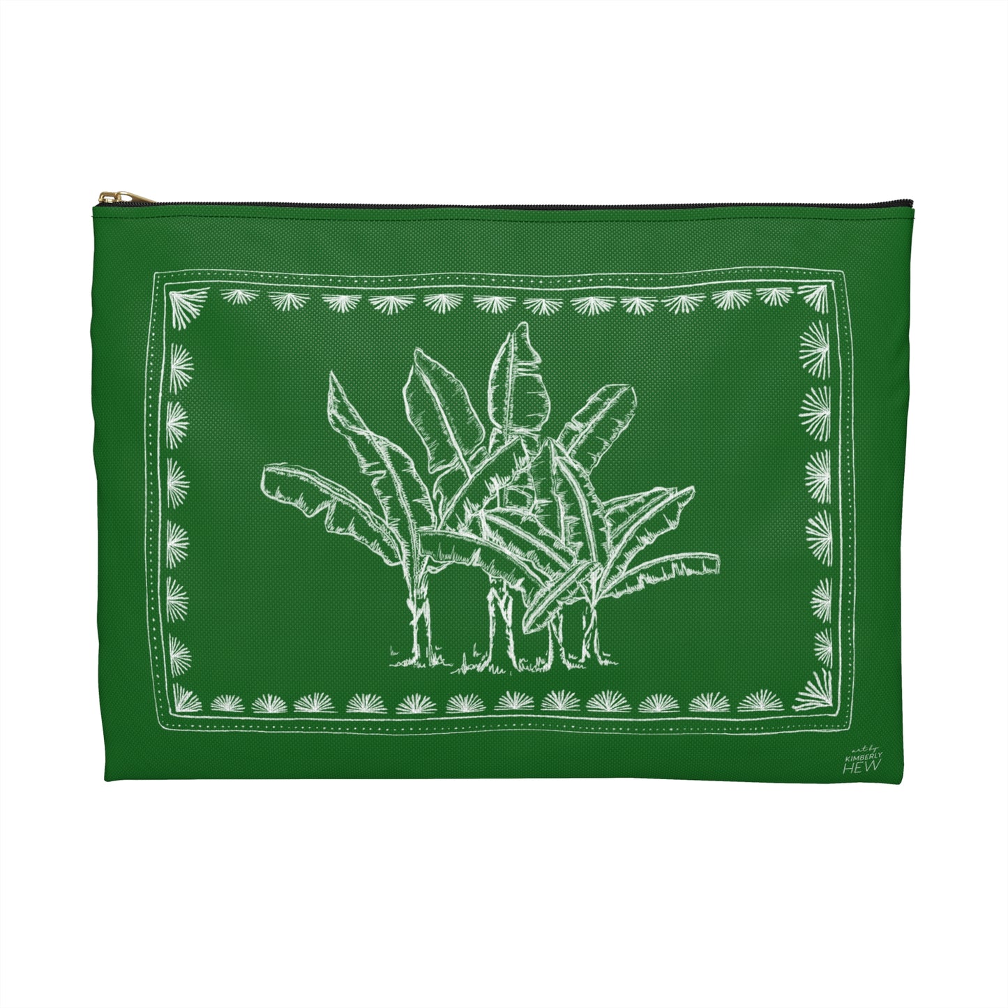Toile Tropicale in Green Accessory Pouch