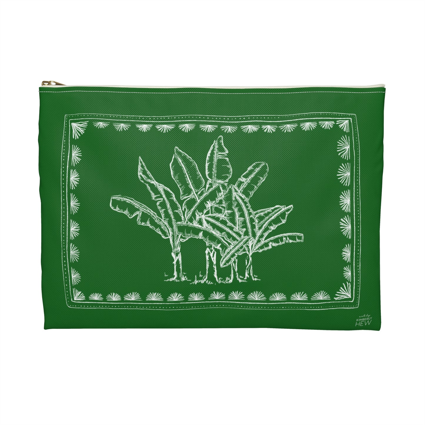 Toile Tropicale in Green Accessory Pouch