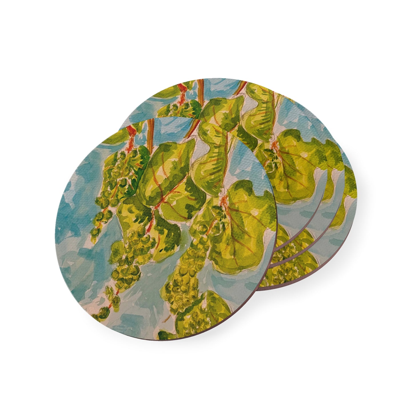 Watercolor Seagrape Coasters