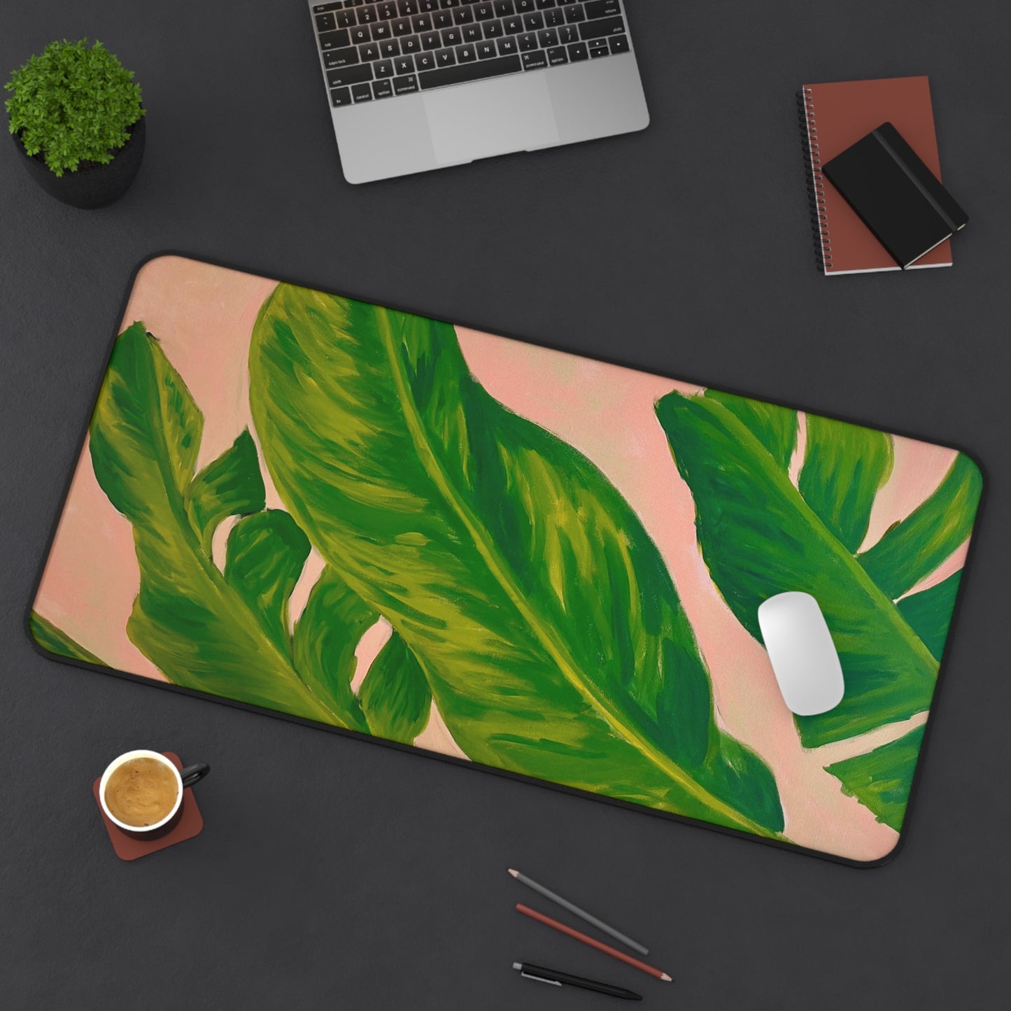 Sun-Kissed Leaves Desk Mat