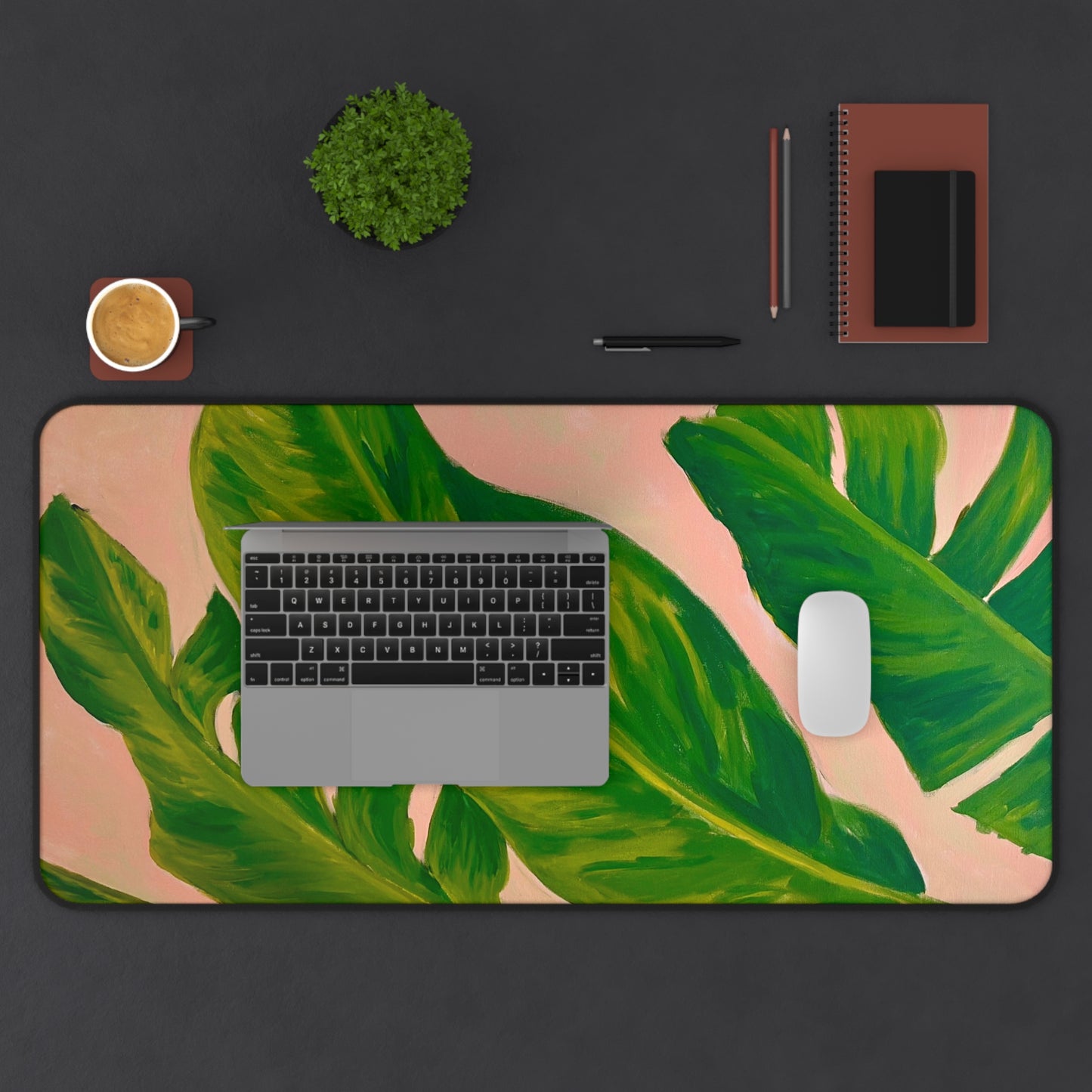 Sun-Kissed Leaves Desk Mat