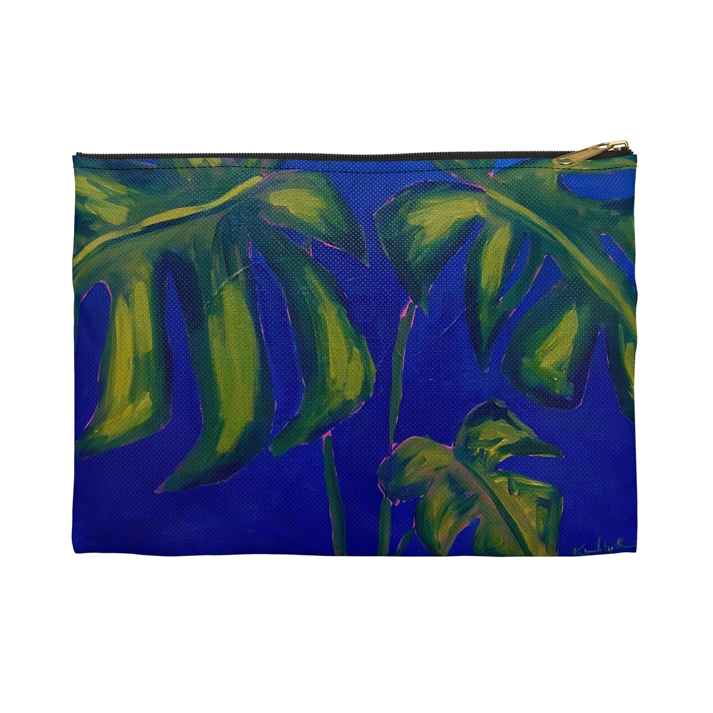 Midnight Monstera Accessory Pouch