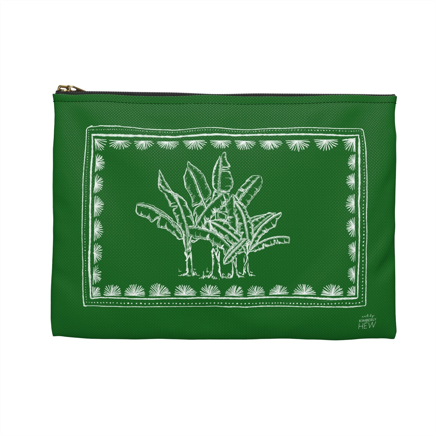 Toile Tropicale in Green Accessory Pouch