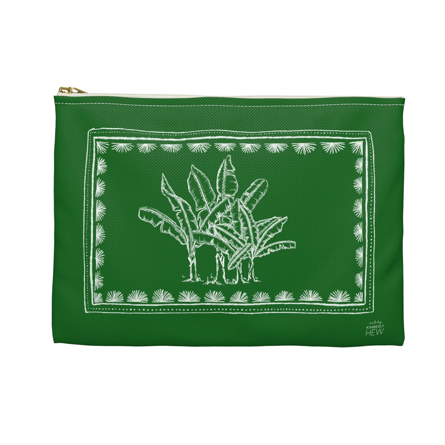 Toile Tropicale in Green Accessory Pouch