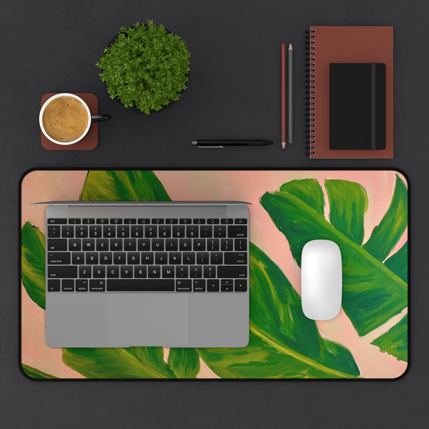 Sun-Kissed Leaves Desk Mat