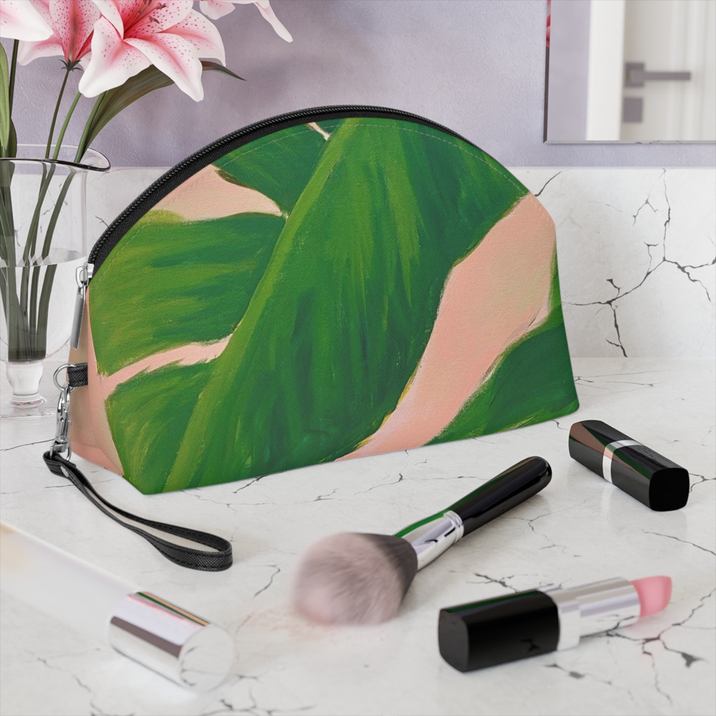 Sun-Kissed Leaves Makeup Bag
