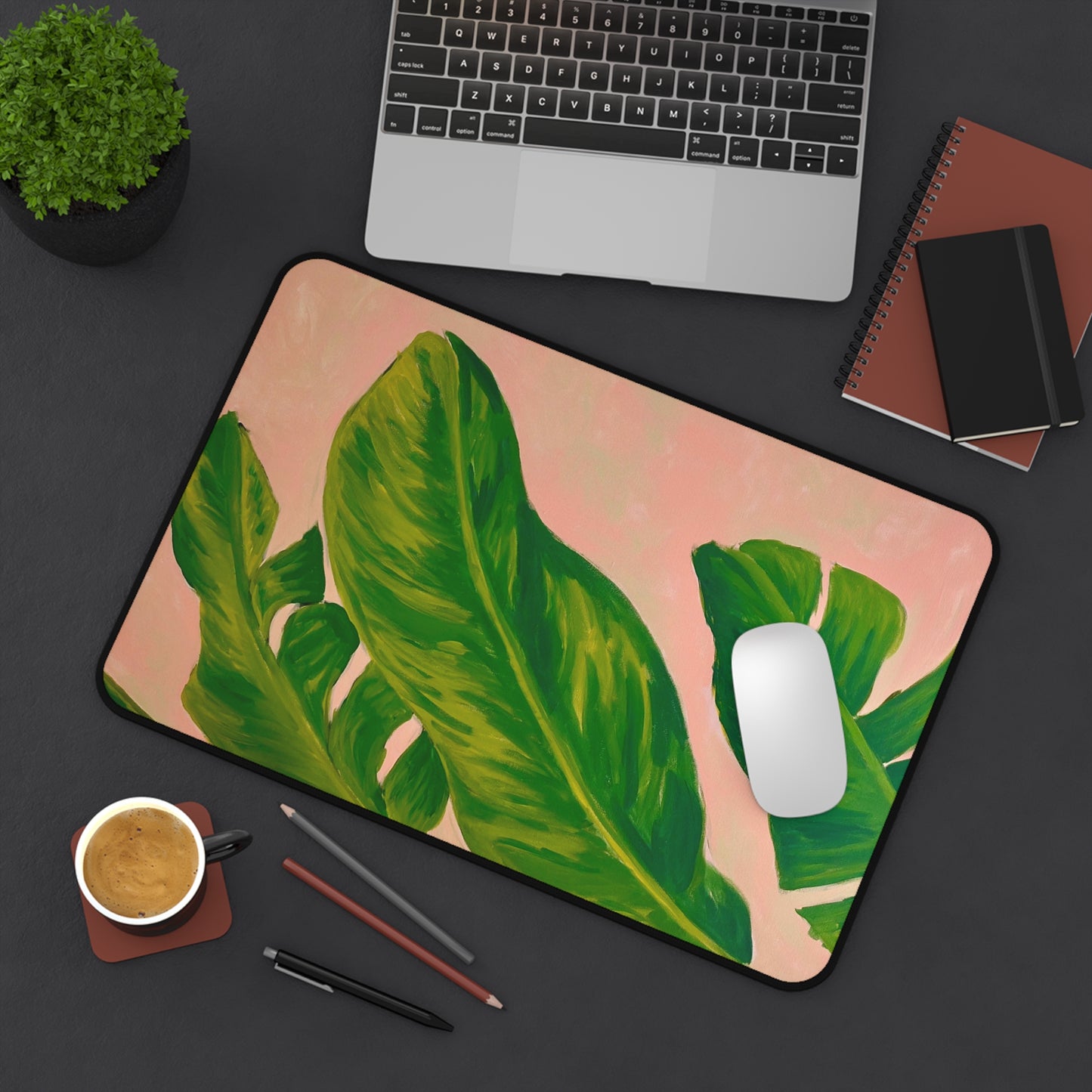 Sun-Kissed Leaves Desk Mat