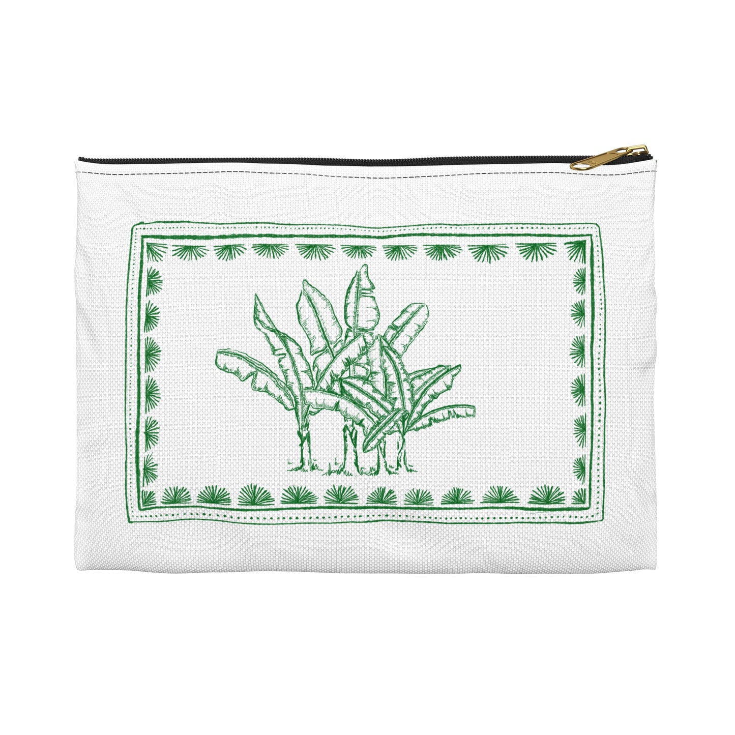 Toile Tropicale in Green Accessory Pouch